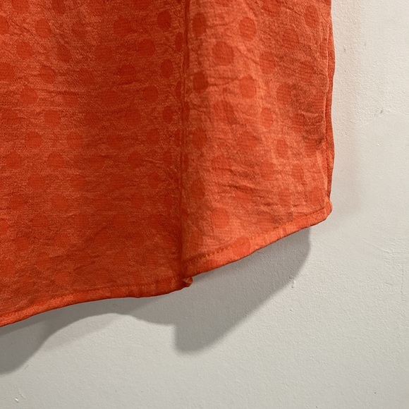 Anthropology Current Air Los Angeles Orange V Neck Blouse/ Top size S - Picture 5 of 9